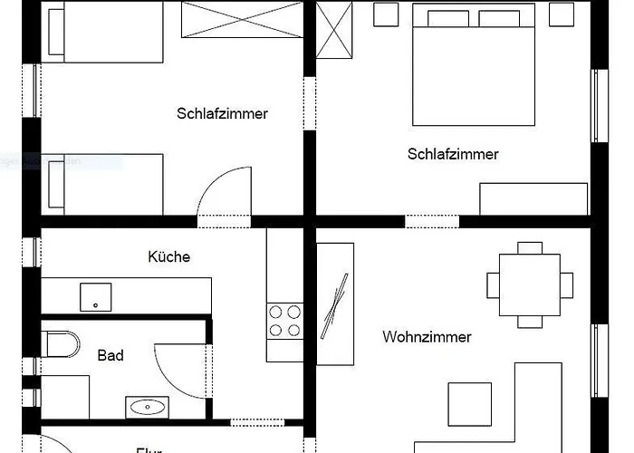 公寓 Hen-coop Mit Zwei Schlafzimmern & Netflix 凯撒斯劳滕